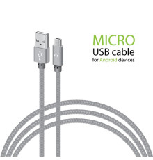 Кабель Intaleo CBGNYM2 USB - micro USB (M/M), 2 м, Grey (1283126477683)