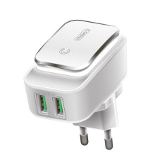 Мережевий зарядний пристрій Intaleo TCL242 (2USB, 2.4A) White (1283126481130)