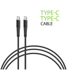 Кабель Intaleo CBFLEXTT0 USB Type-C - USB Type-C (M/M), 0.2 м, Black (1283126559495)