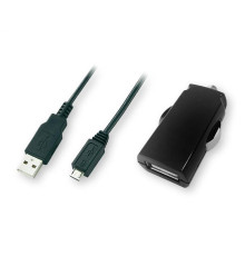 Автомобильное зарядное устройство Global MSH-SC-031 (1USBx2.1A) Black (1283126445767) + кабель microUSB