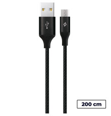 Кабель Ttec USB - мicro USB (M/M),  AlumiCable XL, 2 м, Black (2DK21S)