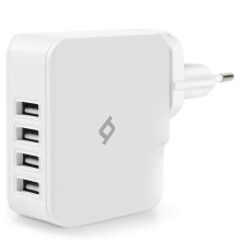 Сетевое зарядное устройство Ttec Quattro 4хUSB 5.1A/25Вт White (2SC02B)