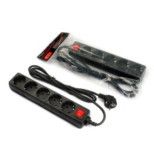 Фільтр живлення FrimeCom (FC-B2005W 3 B) 5 розеток, 3 м, чорний (пакет)