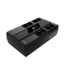 ИБП NJOY Token 600 (UPCSBLS660TTOAZ01B), Lin.int., 8 x Schuko, USB, пластик