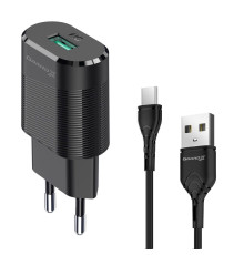 Мережевий зарядний пристрій Grand-X (1xUSB 2.1А) Black (CH-17BL)