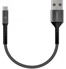 Кабель Intaleo CB0 USB - micro USB (M/M), 0.2 м, Black/Grey (1283126495632)