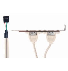 Адаптер 2xAF/10P - 2xUSB V 2.0 Gembird (CCUSBRECEPTACLE)