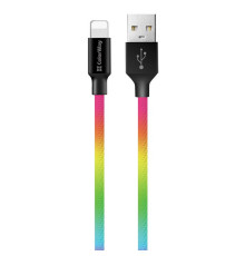 Кабель ColorWay USB - Lightning (M/M), 2.4 А, 1 м, Multicolor (CW-CBUL016-MC)