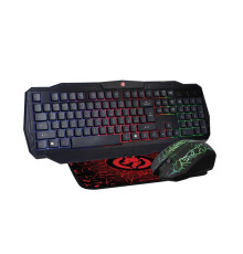 Комплект (клавіатура, мишка) Piko GX50 Black USB (1283126506208) + килимок