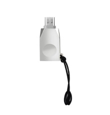 Адаптер Hoco OTG UA10 USB - micro USB (F/M) Silver (6957531070283)