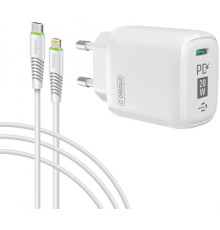 Мережевий зарядний пристрій Intaleo TCGQPD120L (1USBx3A) White (1283126510007) + кабель Lightning