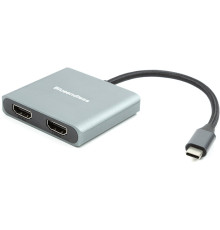 Адаптер Blueendless USB Type-C - 2xHDMI (M/F) Grey (CA913831)