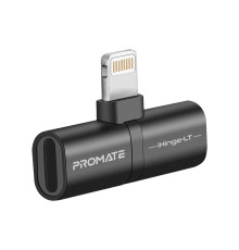 Адаптер Promate Lightning - 2хLightning (M/F) iHinge Black (ihinge-lt.black)