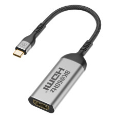Адаптер Promate USB Type-C - HDMI (M/F) MediaLink-8K Grey (medialink-8k.grey)