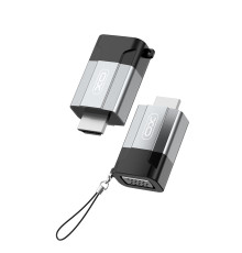Адаптер XO HDMI - VGA (M/F), Black/Grey (GB014-HDMIVGA.tranish)