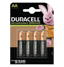 Аккумулятор Duracell Rechargeable DX1500 Ni-MH AA/HR06 2500 mAh BL 4шт