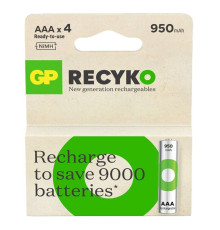 Аккумуляторы GP Recyko Eco AAA/HR03 NI-MH 950mAh Box 4 шт