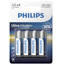 Батарейка Philips Ultra Alkaline лужна AA блістер, 4 шт