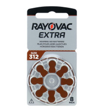 Батарейка Rayovac Extra 312 (312AUX-8XEMF) BL 8 шт (для слуховых аппаратов)