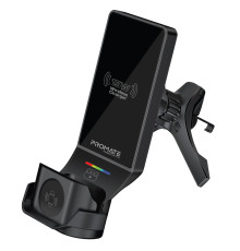 Бездротовий зарядний пристрій Promate MagDrive-Trio MagSafe Black (magdrive-trio.black)