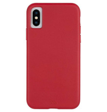 Чeхол-накладка Case-Mate Barely There Leather для Apple iPhone X / iPhone XS Red (CM037748)