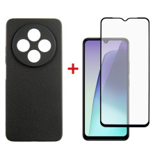 Чохол-накладка Dengos Carbon для Xiaomi Redmi 14C Black (DG-KM-119) + захисне скло