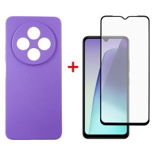 Чохол-накладка Dengos Carbon для Xiaomi Redmi 14C Purple (DG-KM-121) + захисне скло