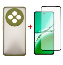 Чохол-накладка Dengos для Oppo Reno 12 F/FS Olive (DG-KM-110) + захисне скло