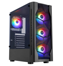 Корпус 1stPlayer D4-BK-4F1 Black без БЖ