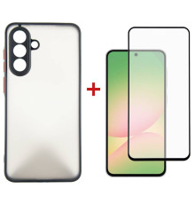 Чохол-накладка Dengos Matt для Samsung Galaxy A56 SM-A566 Black (DG-KM-141) + захисне скло