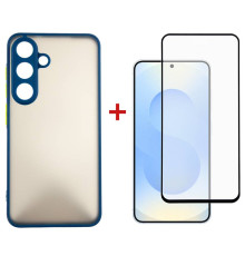 Чохол-накладка Dengos Matt для Samsung Galaxy S25 Plus SM-S936 Blue (DG-KM-143) + захисне скло
