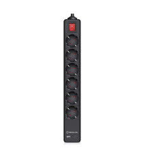 Фільтр живлення REAL-EL RS-Protect 605 3м Black (EL122300041)