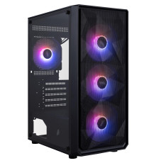 Корпус 1stPlayer FD3-M-BK-4F7 Black без БЖ