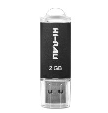 Флеш-накопитель USB 2GB Hi-Rali Rocket Series Black (HI-2GBRKTBK)