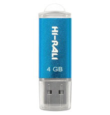 Флеш-накопичувач USB 4GB Hi-Rali Rocket Series Blue (HI-4GBVCBL)
