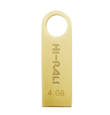 Флеш-накопичувач USB 4GB Hi-Rali Shuttle Series Gold (HI-4GBSHGD)