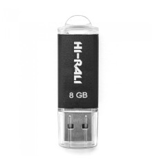 Флеш-накопитель USB 8GB Hi-Rali Rocket Series Black (HI-8GBVCBK)