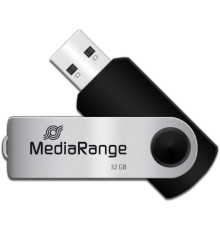 Флеш-накопитель USB2.0 32GB MediaRange Black/Silver (MR911)