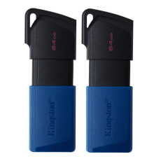 Флеш-накопичувач USB3.2 2x64GB Kingston DataTraveler Exodia M Black/Blue (DTXM/64GB-2P)