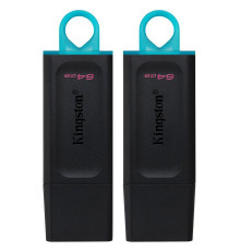 Флеш-накопичувач USB3.2 64GB Kingston DataTraveler Exodia Black/Blue 2 Pieces (DTX/64GB-2P)