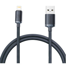 Кабель Baseus Crystal Shine USB - Lightning (M/M), 2.4A, 1.2 м Black (CAJY000001)