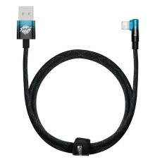 Кабель Baseus MVP 2 USB - Lightning (M/M), 2.4A, 1 м Black/Blue (CAVP000021)