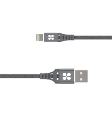 Кабель Promate USB - Lightning (M/M), 2.4 A, 1.2 м, NerveLink-i Grey (nervelink-i.grey)