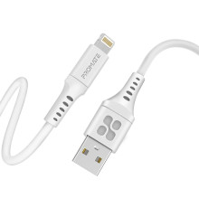 Кабель Promate USB - Lightning (M/M), 2.4 A, 2 м, PowerLink-Ai200 White (powerlink-ai200.white)