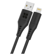 Кабель Promate USB - Lightning (M/M), 2.4 A, 2 м, PowerLink-Ai200 Black (powerlink-ai200.black)