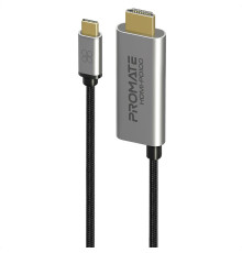 Кабель Promate USB Type-C - HDMI V 2.0 (M/M), 1.8 м, HDMI-PD100 Grey (hdmi-pd100.grey)