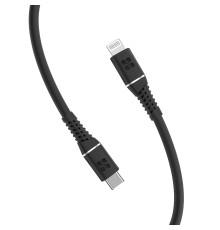 Кабель Promate USB Type-C - Lightning (M/M), 2.2 A, 20 W, 1.2 м, PowerLine-Ci120 Black (powerline-ci120.black)