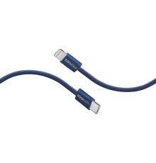 Кабель Promate USB Type-C - Lightning (M/M), 3 A, 27 W, 1.2 м, EcoLine-Ci120 Navy (ecoline-ci120.navy)