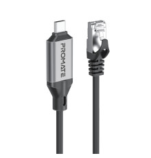 Кабель Promate USB Type-C - RJ-45, 5 м, Black (clink-rj45)