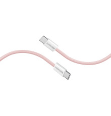 Кабель Promate USB Type-C - USB Type-C (M/M), 3 A, 60 W, 2 м, EcoLine-CC200 Pink (ecoline-cc200.pink)